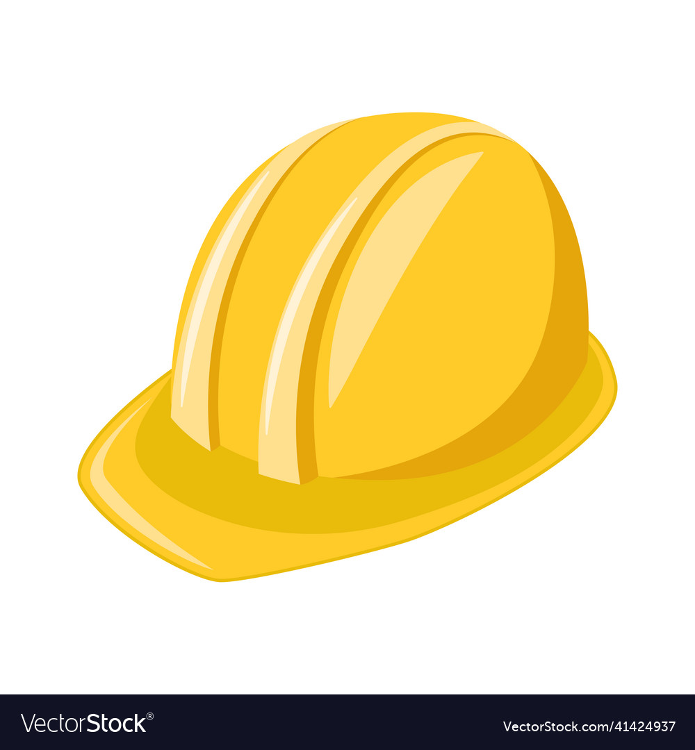 Under construction yellow helmet Royalty Free Vector Image