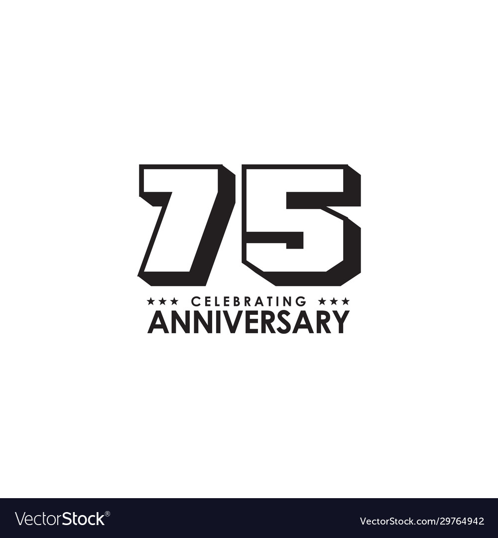 75th year celebrating anniversary emblem logo