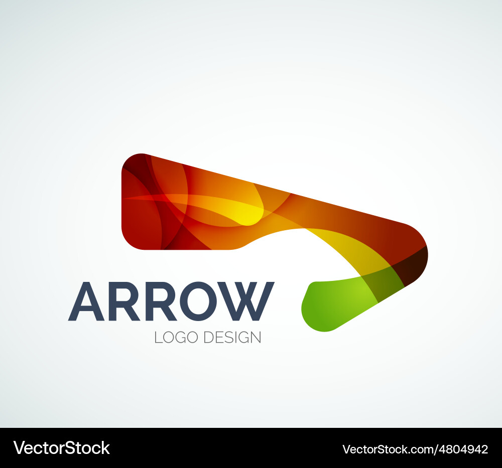 Abstract arrow logo design Royalty Free Vector Image