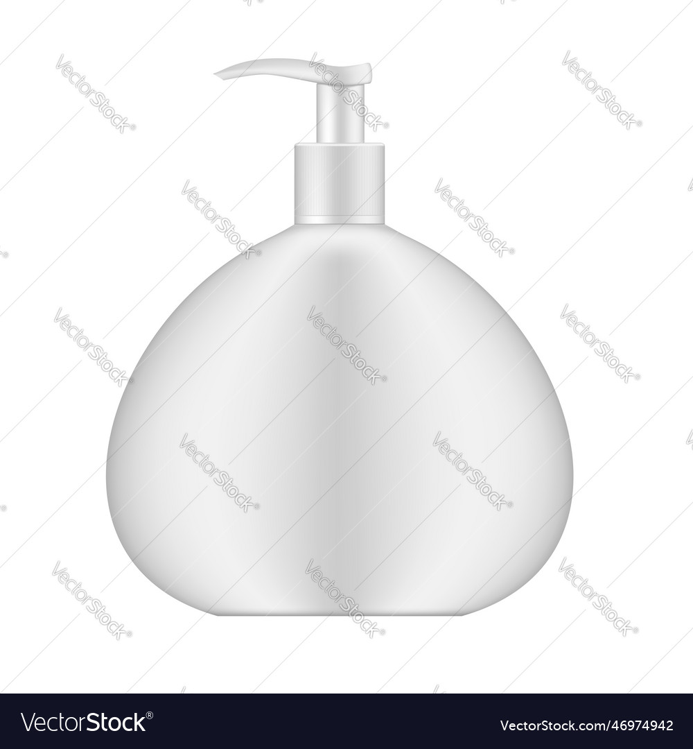 Kosmetik-Paket mit Spender Mockup vector image Kosmetik-Paket mit Spender Mockup