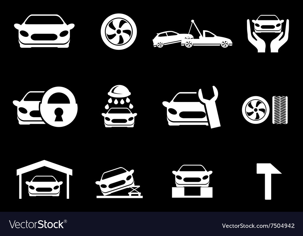 Car services icon set