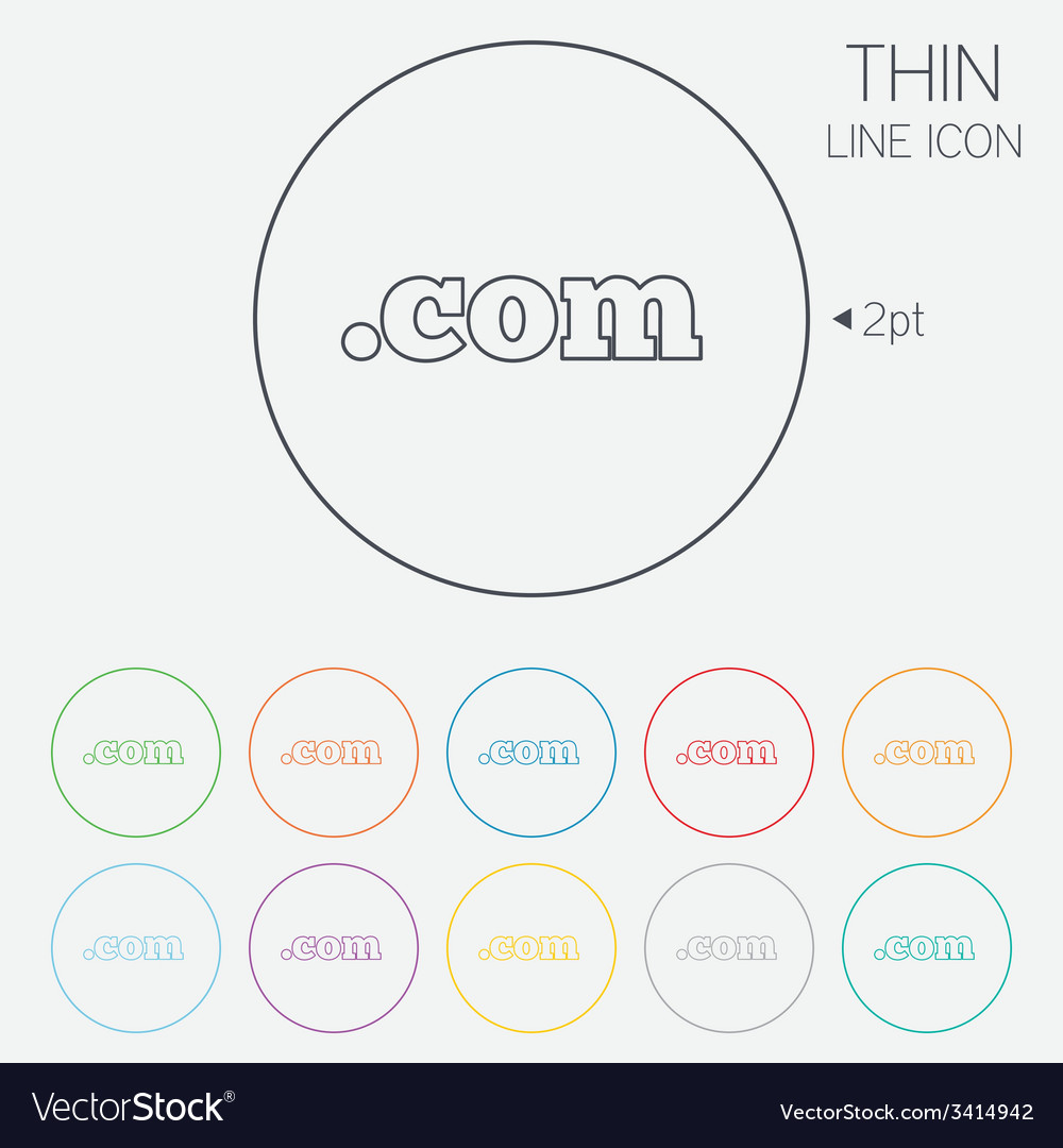 Domain com sign icon top-level internet