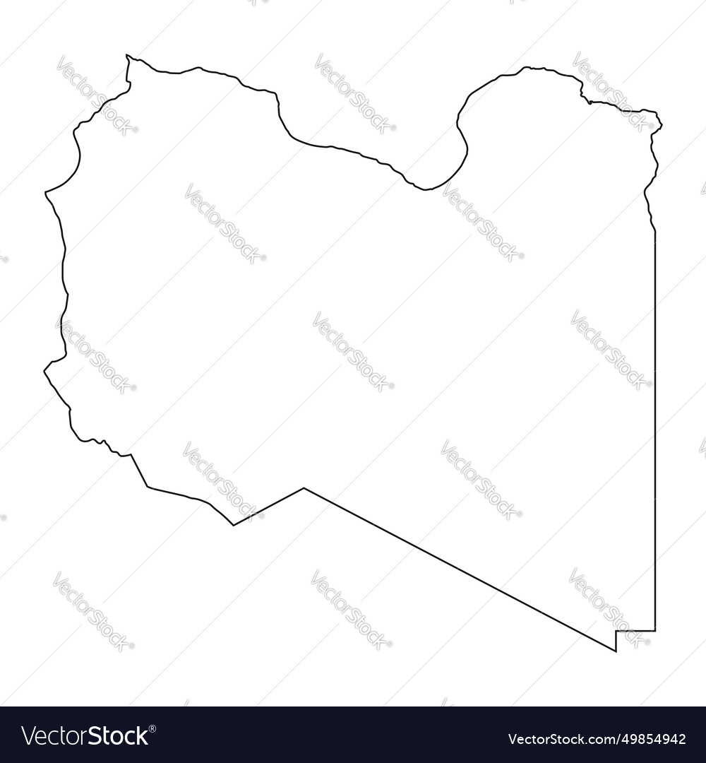 Highly detailed libya map with borders isolated Vector Image