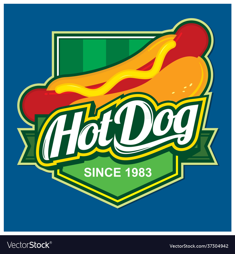 Hotdog logo design Royalty Free Vector Image - VectorStock