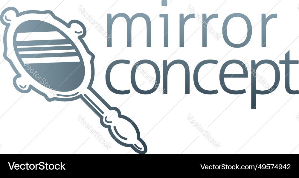 Mirror concept Royalty Free Vector Image - VectorStock