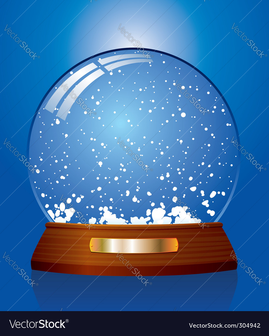 Snow Globe Royalty Free Vector Image Vectorstock