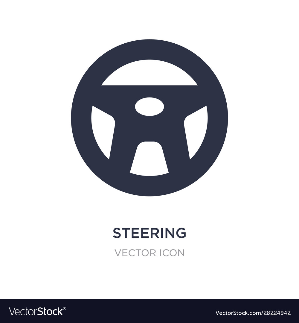 Steering Icon On White Background Simple Element Vector Image