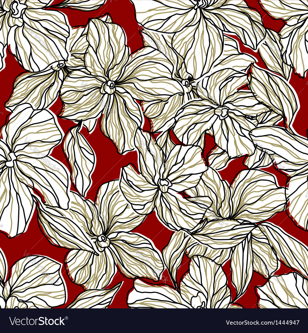 Abstract floral seamless pattern Royalty Free Vector Image