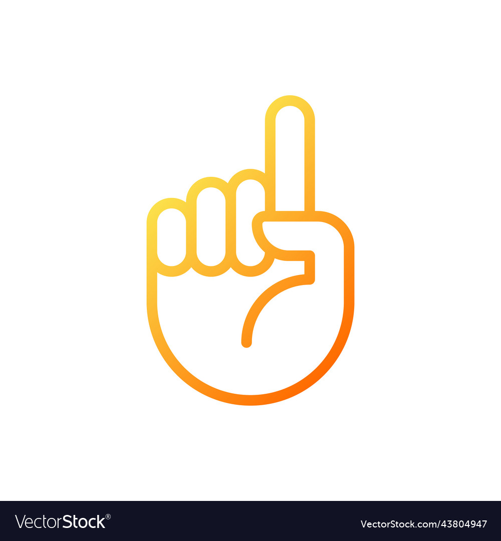 Attention sign pixel perfect gradient linear icon vector image Attention sign pixel perfect gradient linear icon