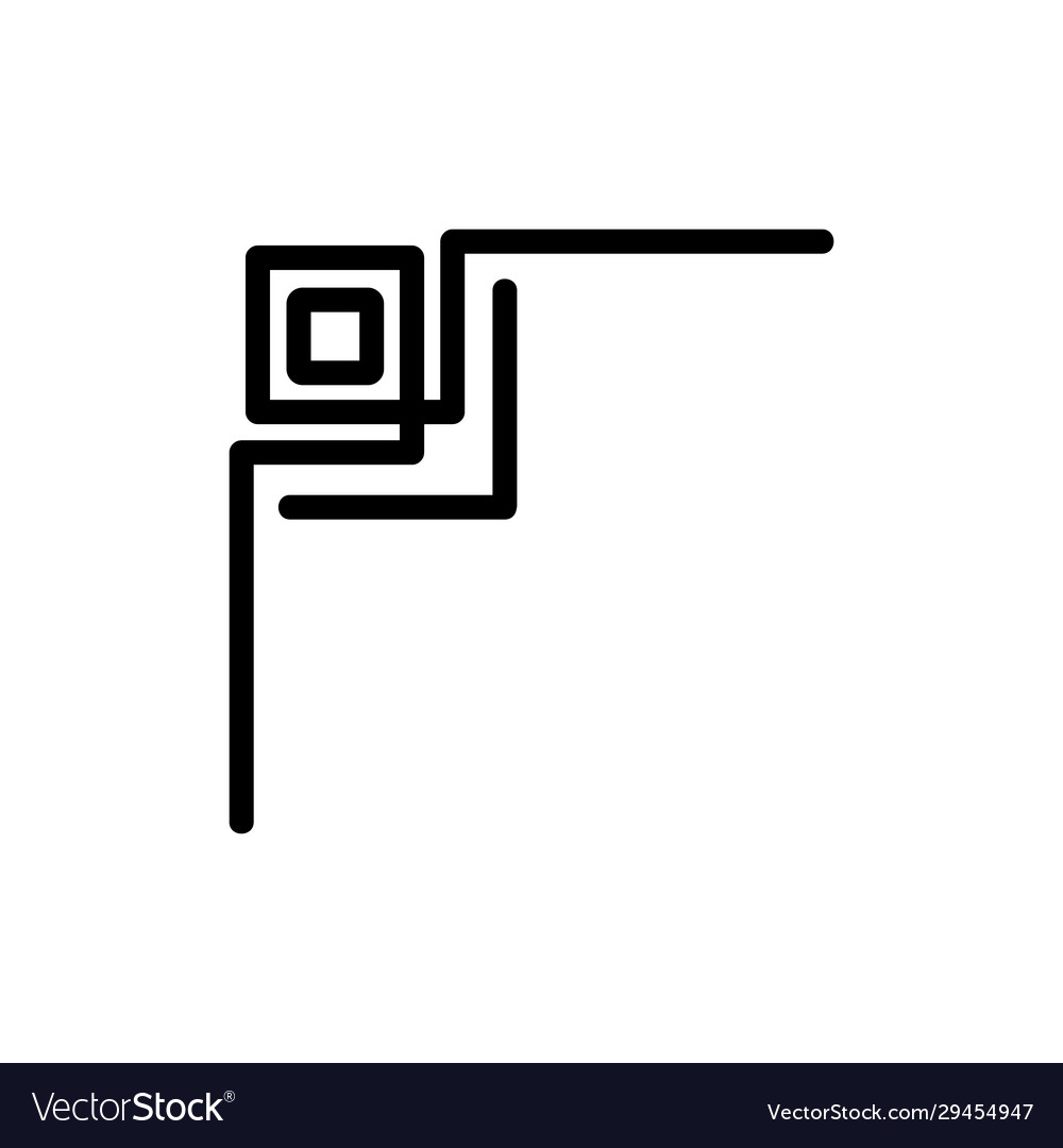 Border corner frame is icon isolated vector image Border corner frame is icon isolated
