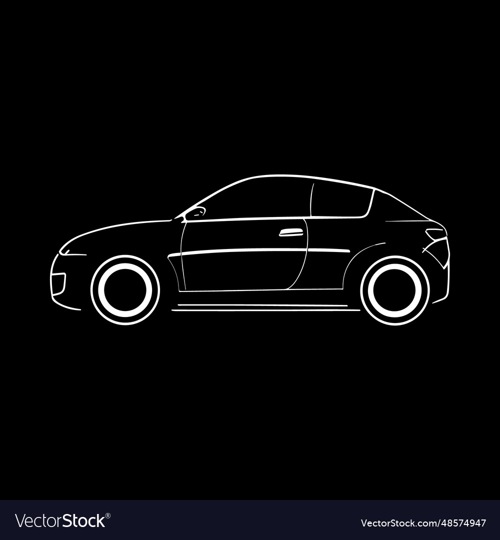 Car icon isolated side view logo