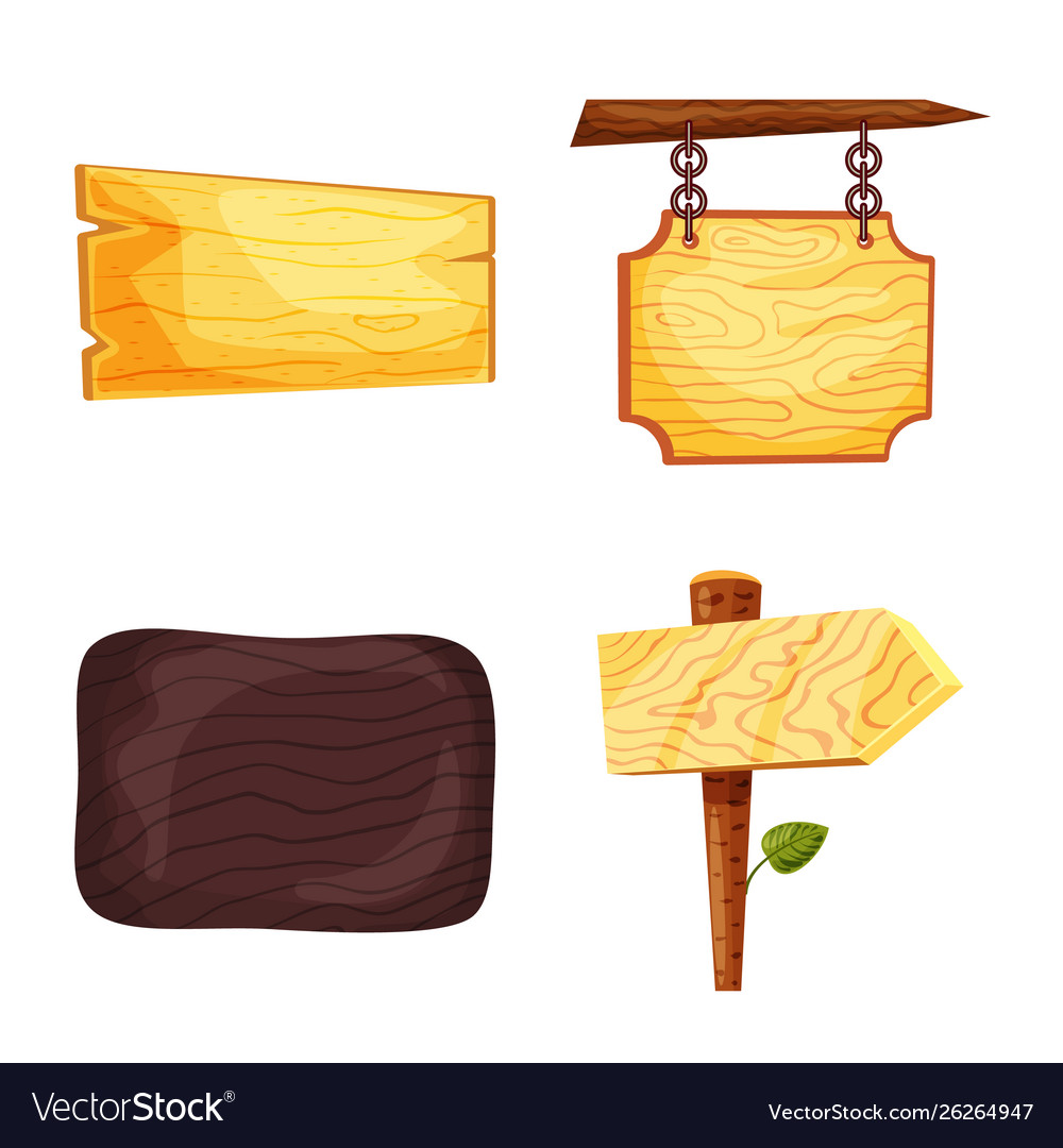 Design signboard and wood icon set