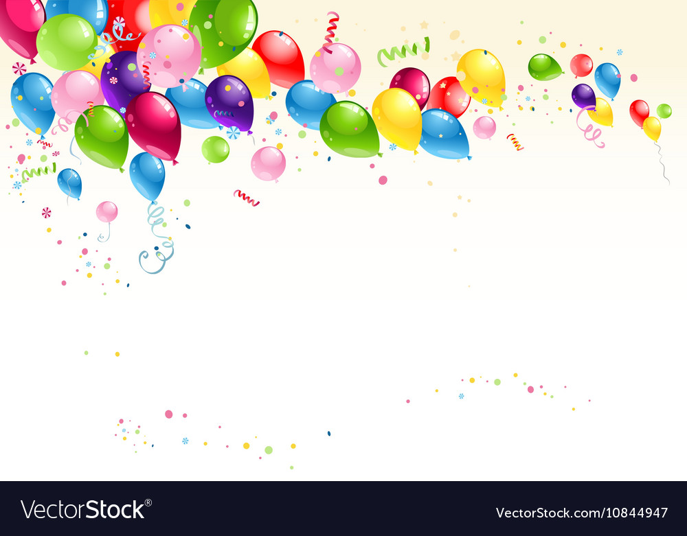 Festive balloons background Royalty Free Vector Image