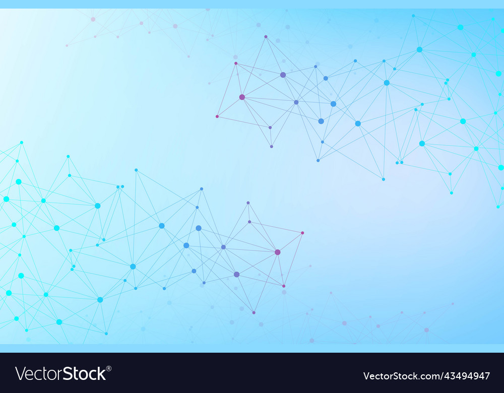 Geometric abstract background with connected line vector image Geometric abstract background with connected line