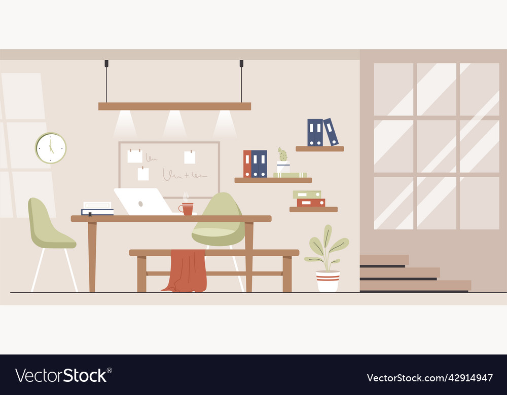 Home office background Royalty Free Vector Image