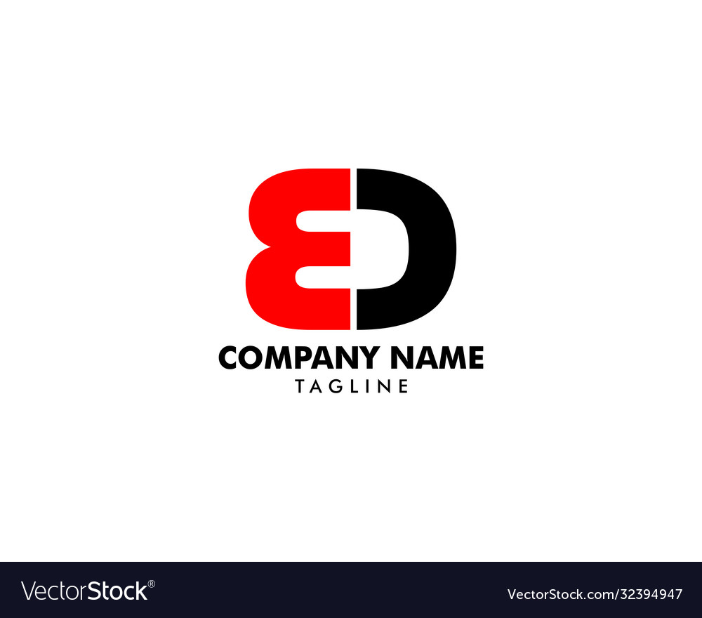 Initial letter bd logo template design Royalty Free Vector