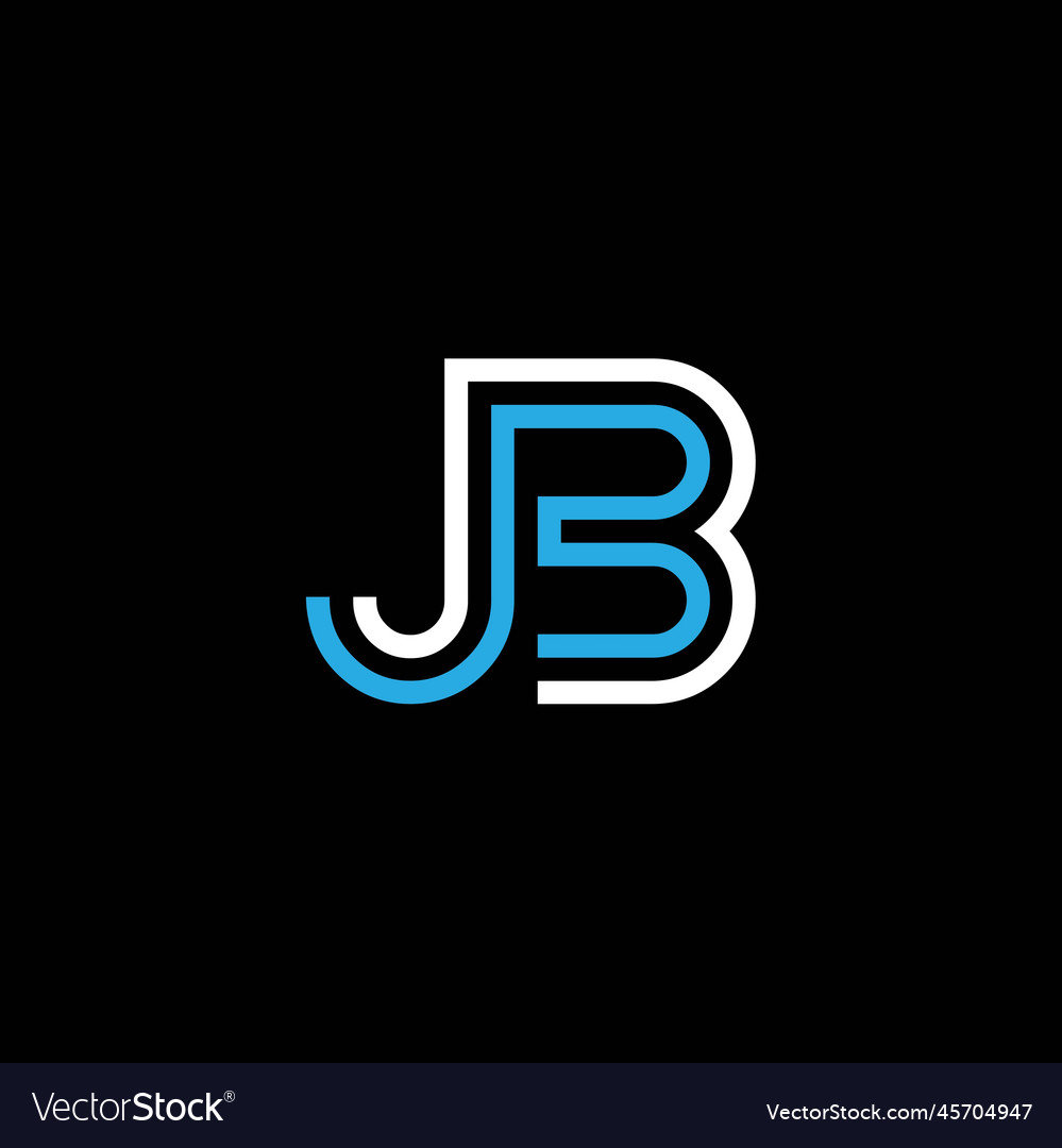 Jb or bj abstract outstanding professional Vector Image