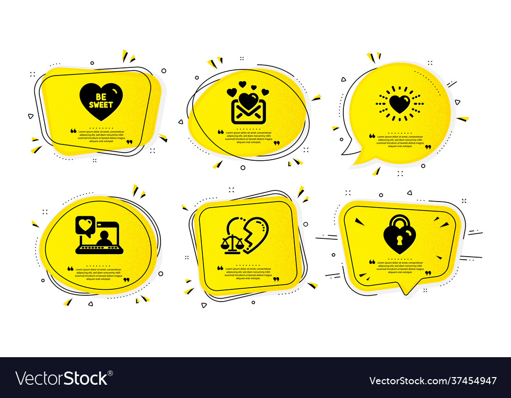 Love mail friends chat and heart icons set vector image Love mail friends chat and heart icons set