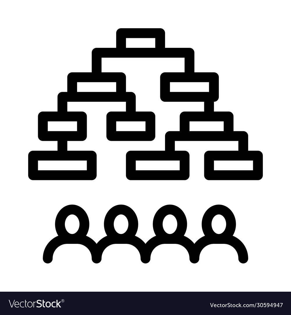 Multi-pass algorithm icon outline vector image Multi-pass algorithm icon outline