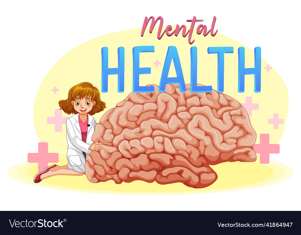 Poster design for mental health Royalty Free Vector Image