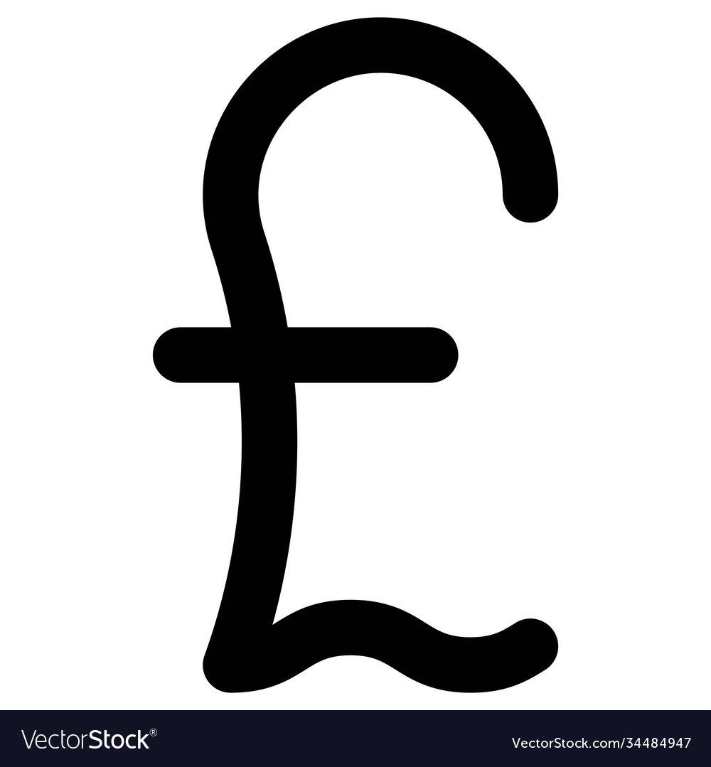 Pound sign icon for currencies called Royalty Free Vector