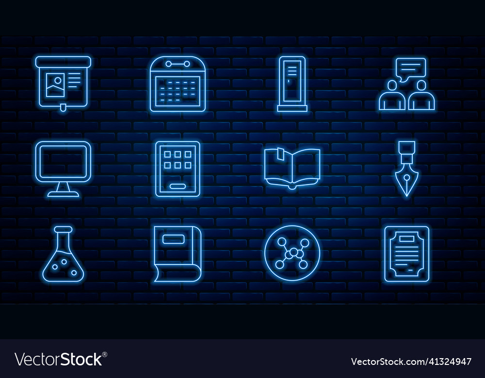 Set line certificate template fountain pen nib vector image Set line certificate template fountain pen nib