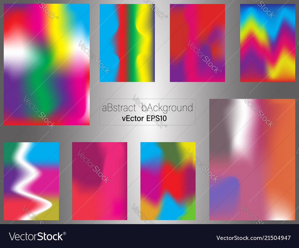 Set of gradient mesh color background modern vector image Set of gradient mesh color background modern