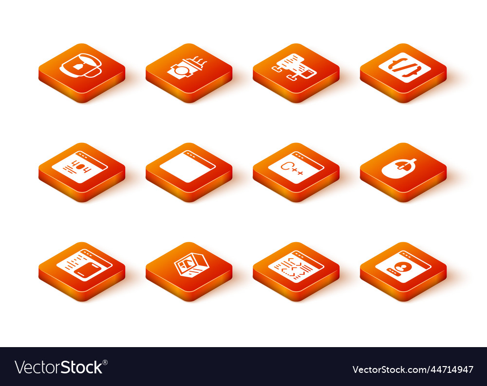 Set software computer page with 404 error vector image Set software computer page with 404 error