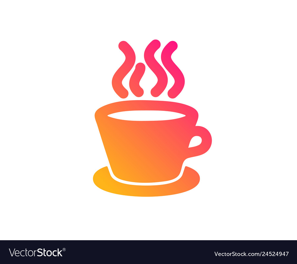 Tea or coffee icon hot drink sign