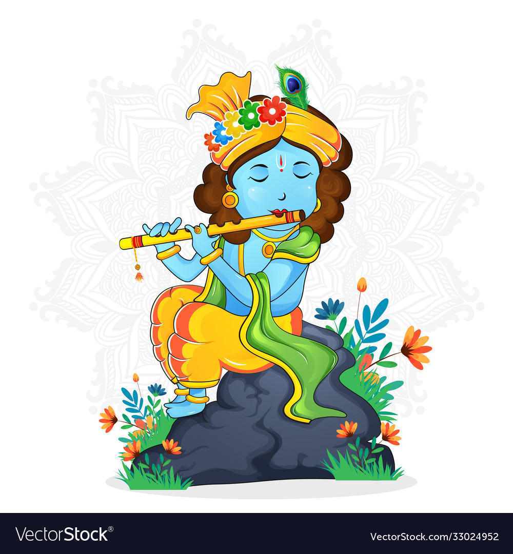 Lord Krishna Playing Flute