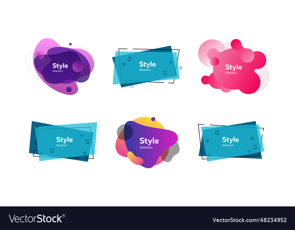 Abstract minimal graphic elements set vector image Abstract minimal graphic elements set