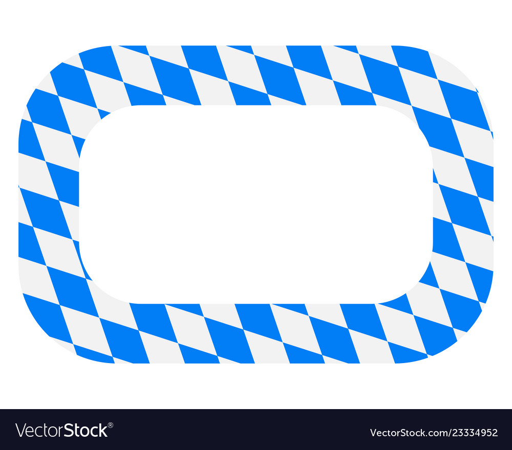 Bavarian flag as quadrat on white