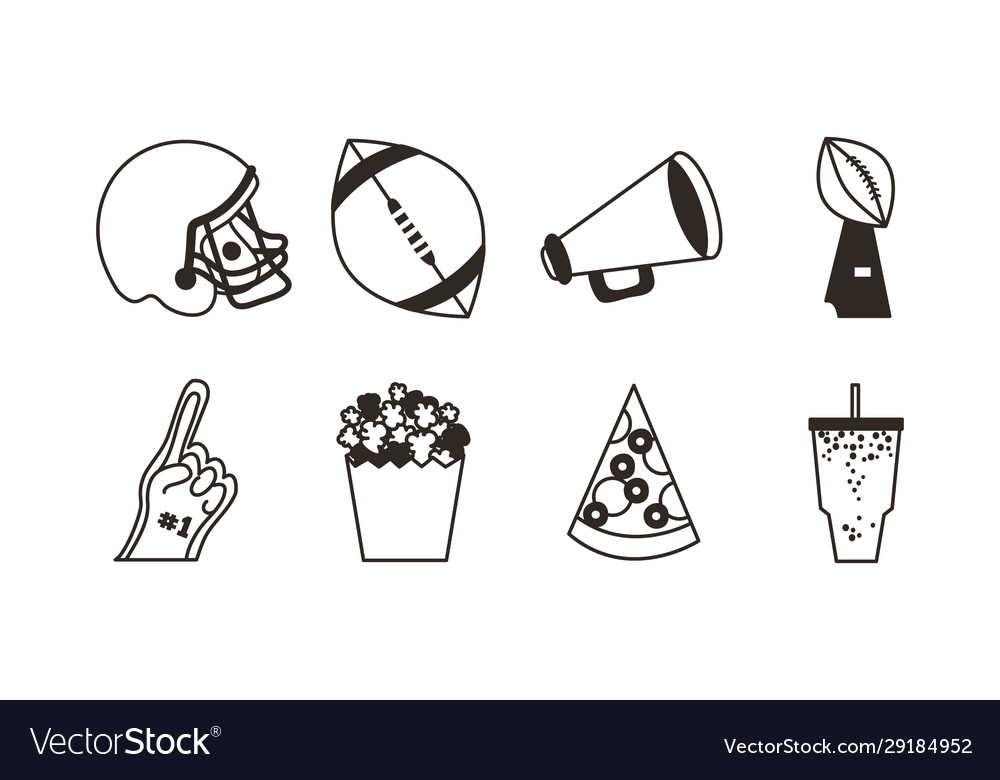 Bundle american football sport icons