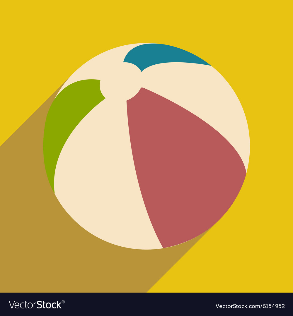 Flat with shadow icon and mobile application beach