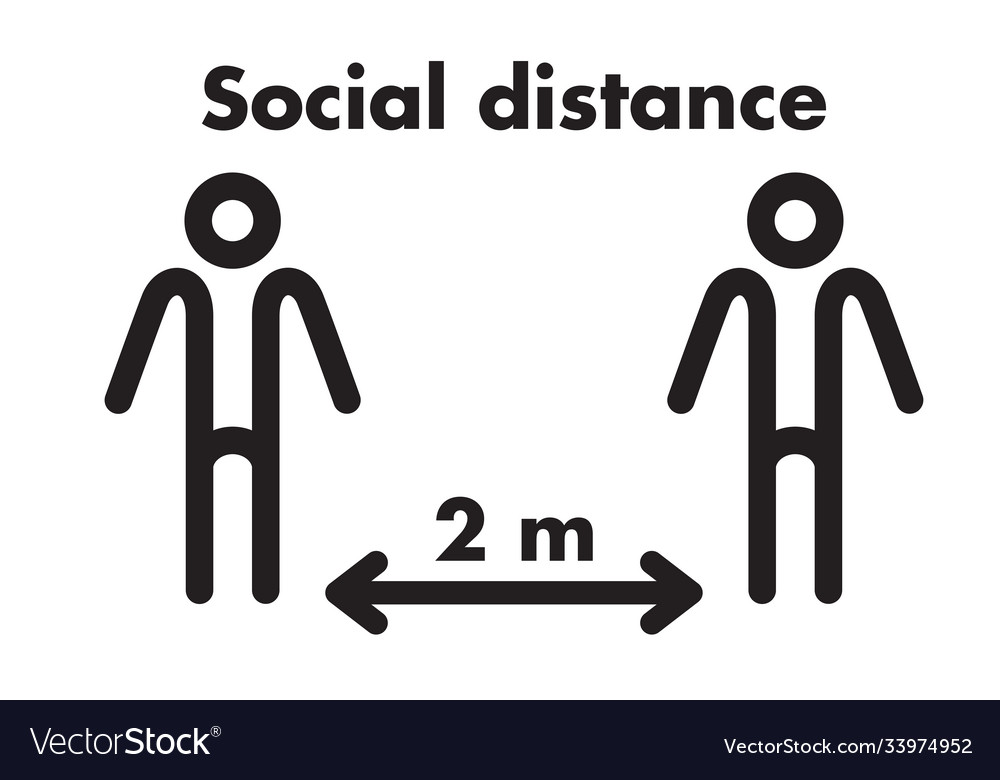 Keep distance social Royalty Free Vector Image