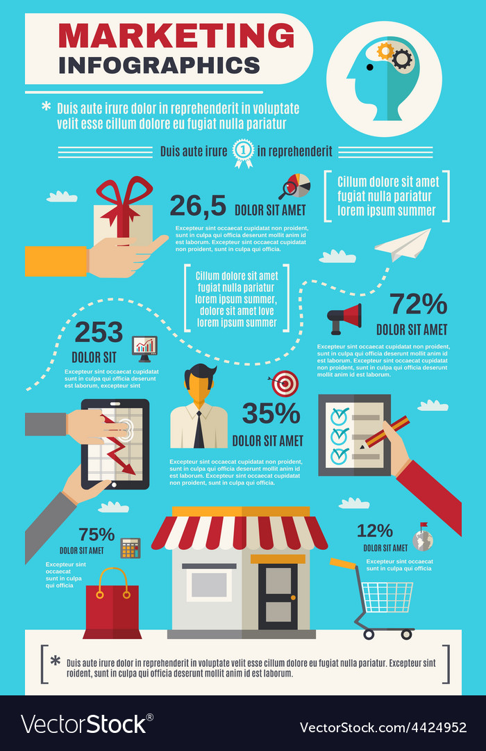 Marketing infographics set Royalty Free Vector Image