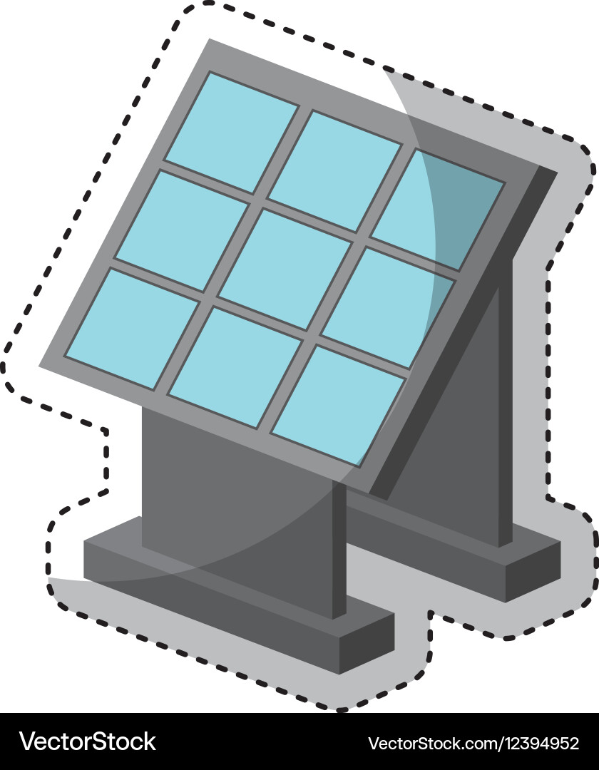 Panel solar isolated icon Royalty Free Vector Image