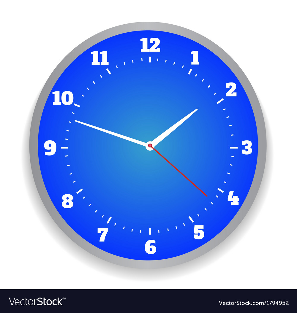 Round office clock Royalty Free Vector Image - VectorStock