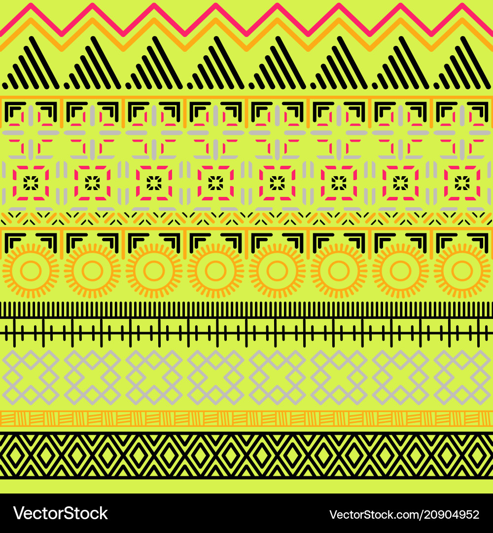 Tribal seamless pattern Royalty Free Vector Image