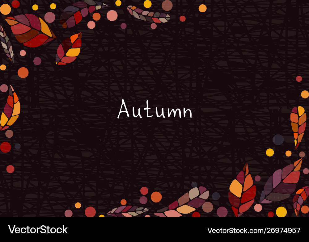 Abstract colorful autumn leaves background Vector Image