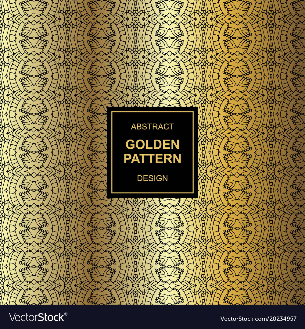 Abstract golden pattern maya design