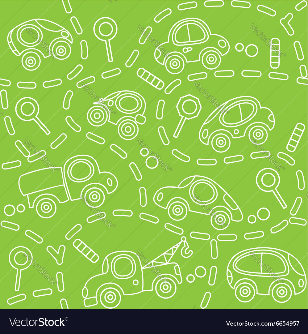 Cars on the road seamless pattern