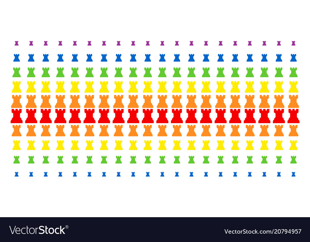 Chess tower shape halftone spectral grid