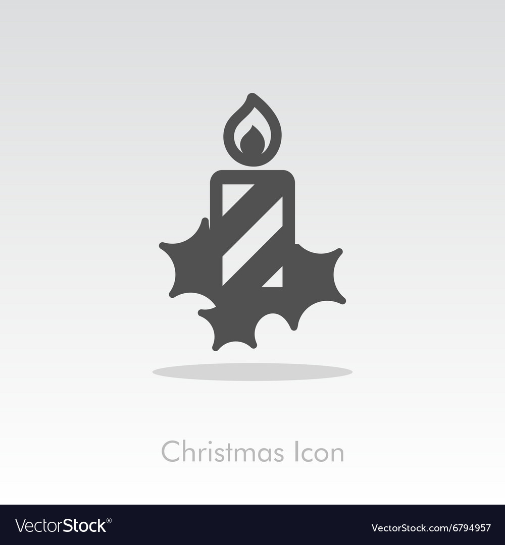 Christmas candle icon