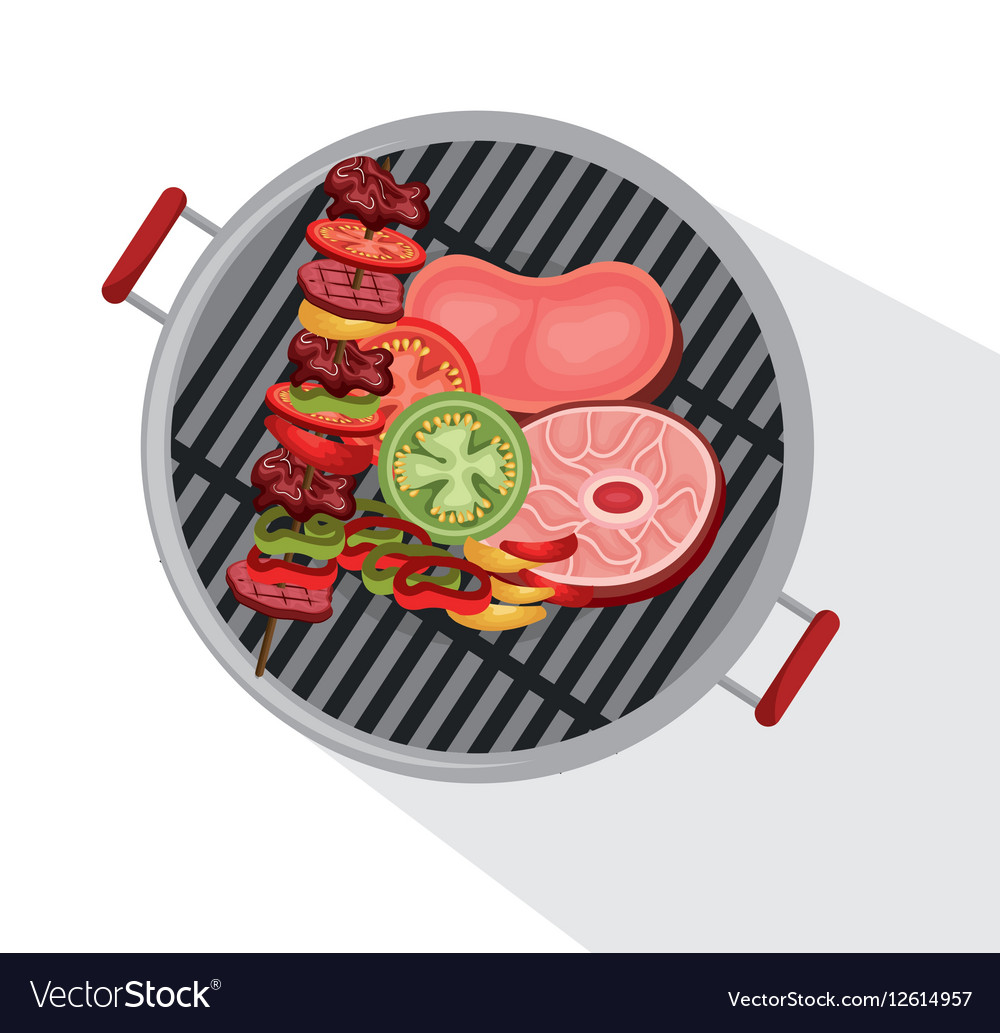 Delicious barbecue food icon Royalty Free Vector Image