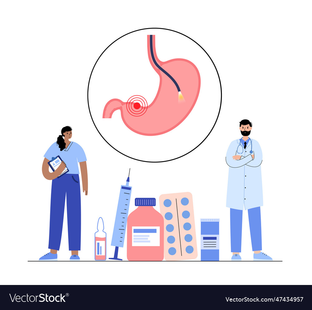 Gastroscopy Endoscopy Procedure Royalty Free Vector Image