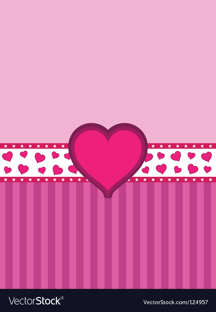 Heart banner background Royalty Free Vector Image