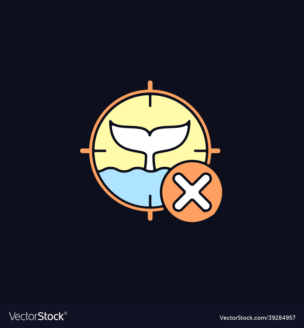 Illegal whaling rgb color icon for dark theme