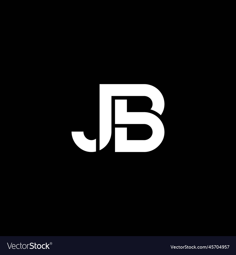 Jb or bj abstract outstanding professional Vector Image