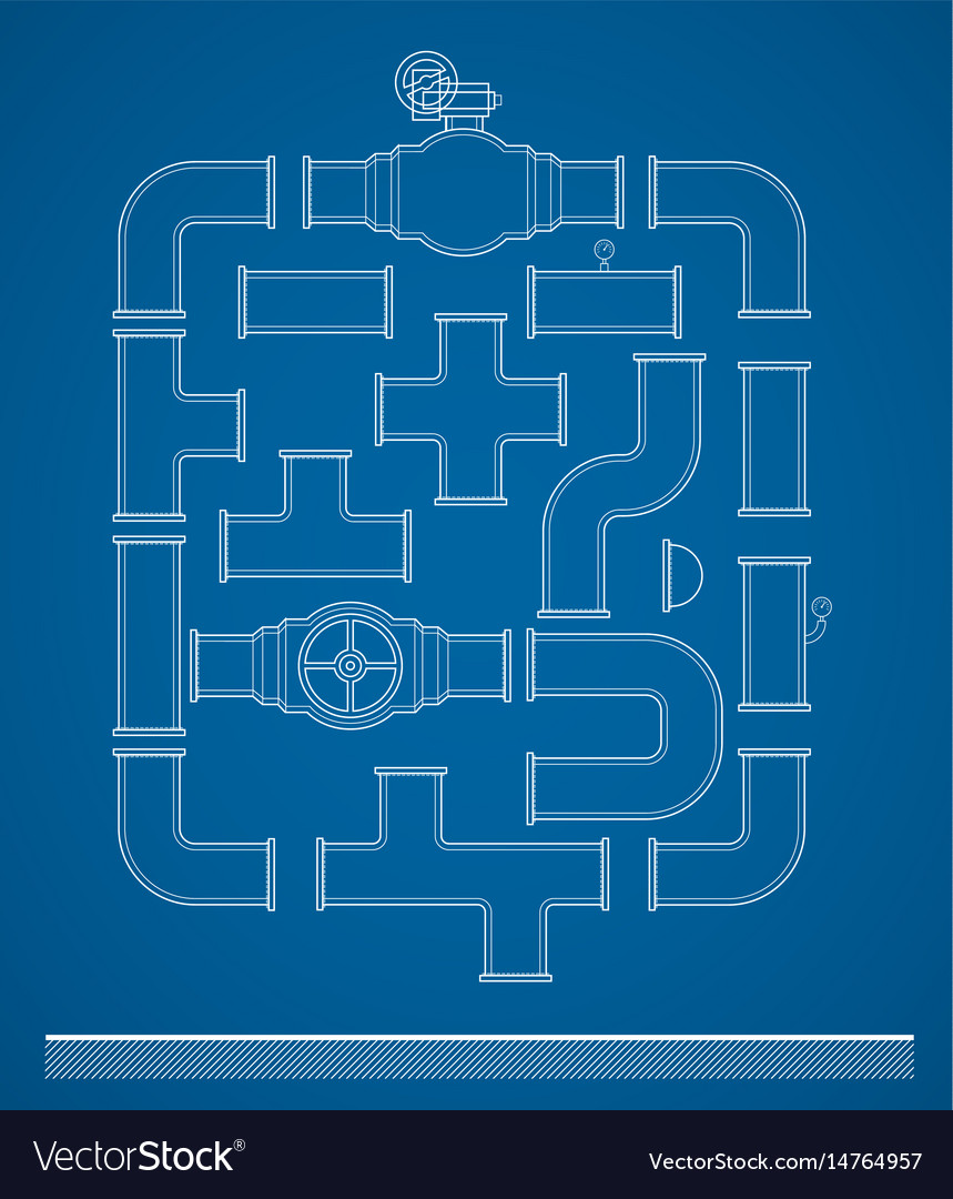 Pipeline collection Royalty Free Vector Image - VectorStock